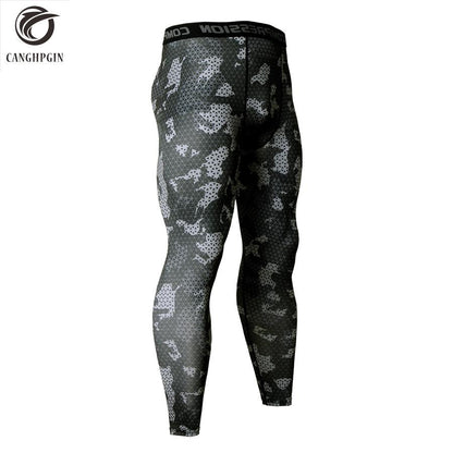 Mens Camo Compression Pants Fit wear Jogging Leggings -  Free Shipping - Aurelia Clothing