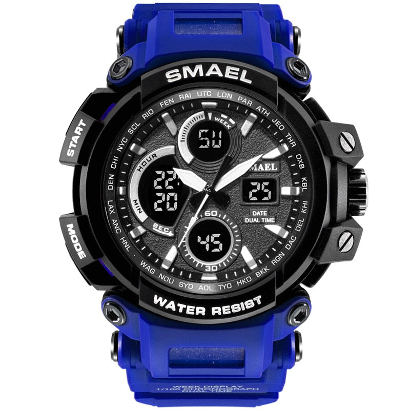 SMAEL 1708B Sport Watches Waterproof Men Watch LED Digital Watch Military Male Clock Relogio Masculino erkek kol saati Men Watch - Free Shipping - Aurelia Clothing