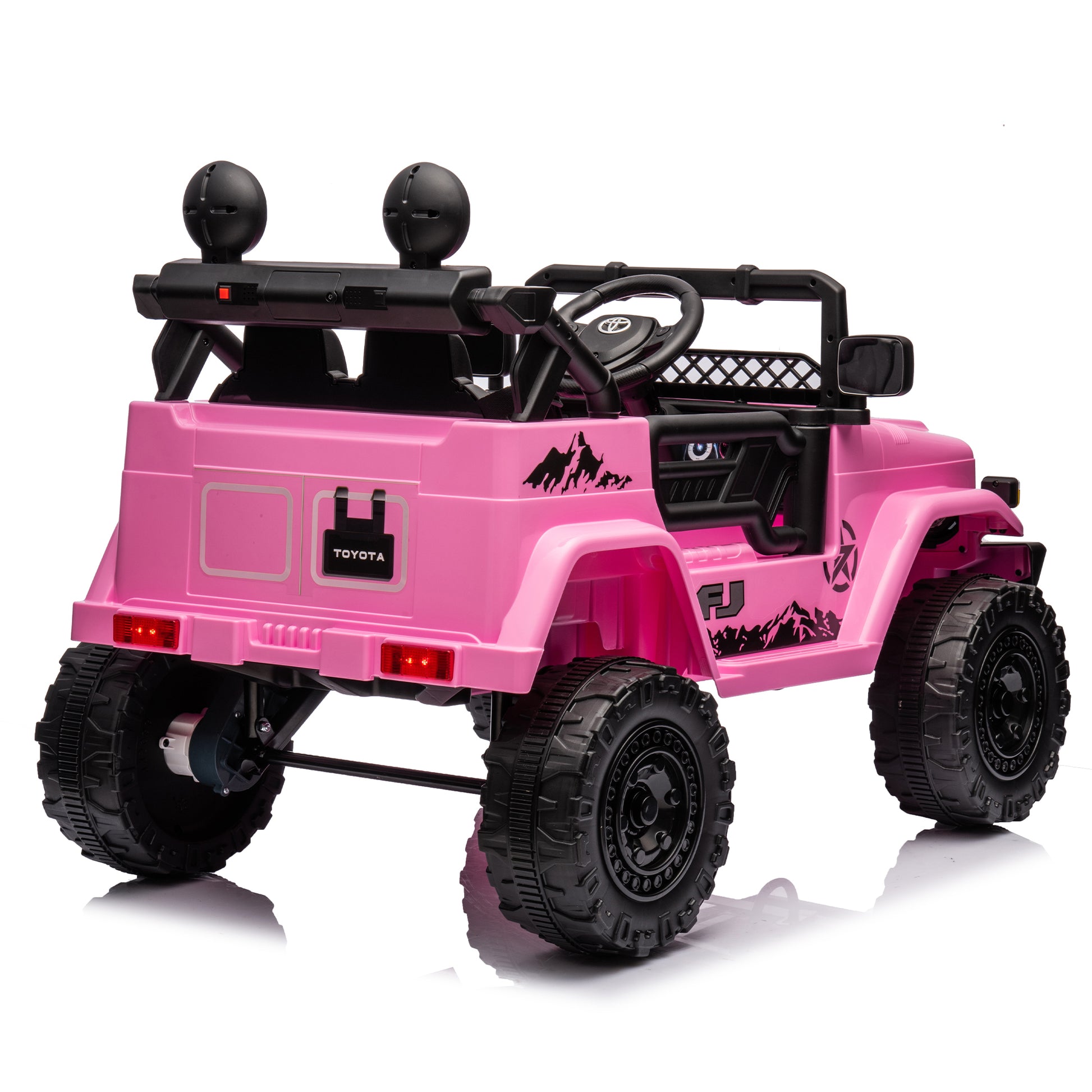 Licensed TOYOTA FJ Cruiser,12V Kids ride on car 2.4G W/Parents Remote Control,electric car for kids,Three speed adjustable,Power display, USB,MP3 ,Bluetooth,LED light,Three-point safety belt  - Aurelia Clothing