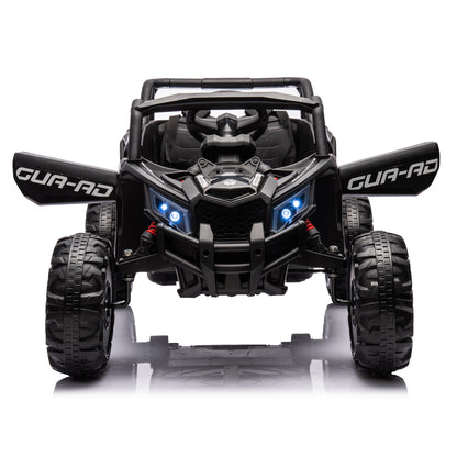 12V Ride On Car with Remote Control,UTV ride on for kid,3-Point Safety Harness, Music Player (USB Port/Volume Knob/Battery Indicator), LED Lights, High-Low Speed Switch - Off-Road Adventure f - Aurelia Clothing