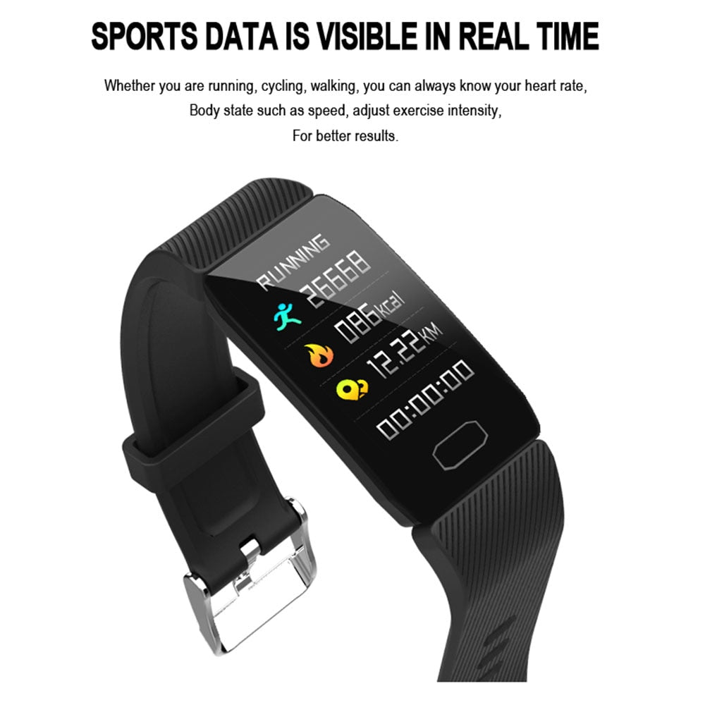 1.14 Smart Band Weather Display Blood Pressure Heart Rate Monitor Fitness Tracker Smart Watch Bracelet Waterproof Men Women Kids - Free Shipping - Aurelia Clothing