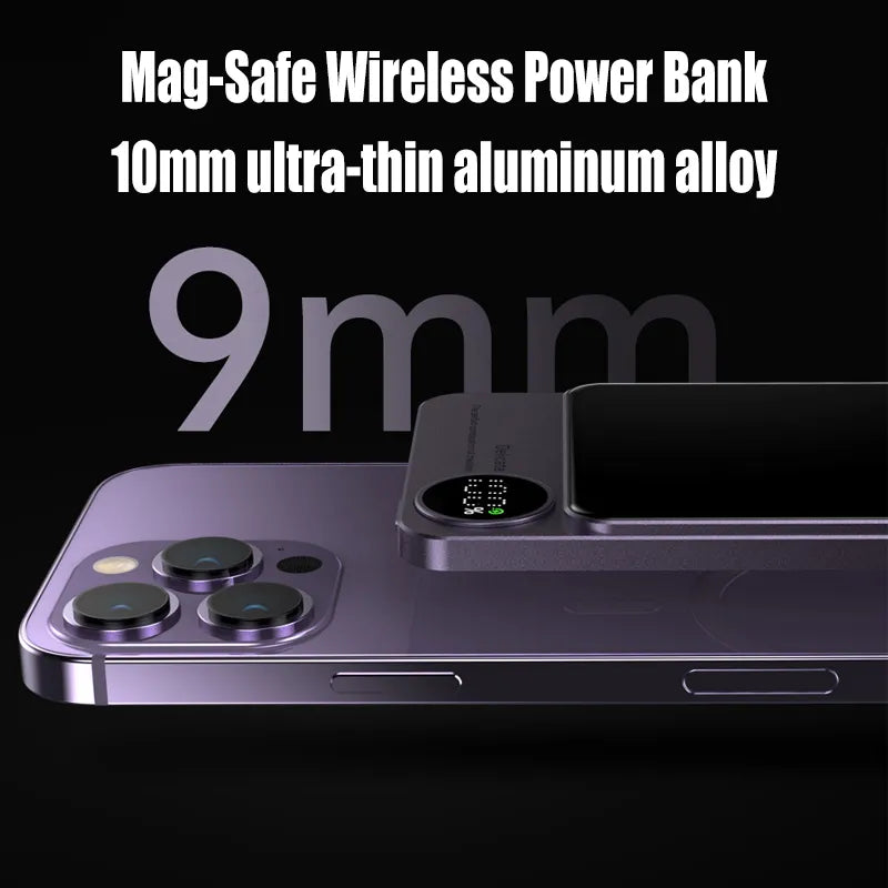 10000mAh Macsafe Magnetic Power Bank PD20W 15W Wireless Fast Charger External Auxiliary Battery Pack For Magsafe iPhone 15 14 13 - Free Shipping - Aurelia Clothing