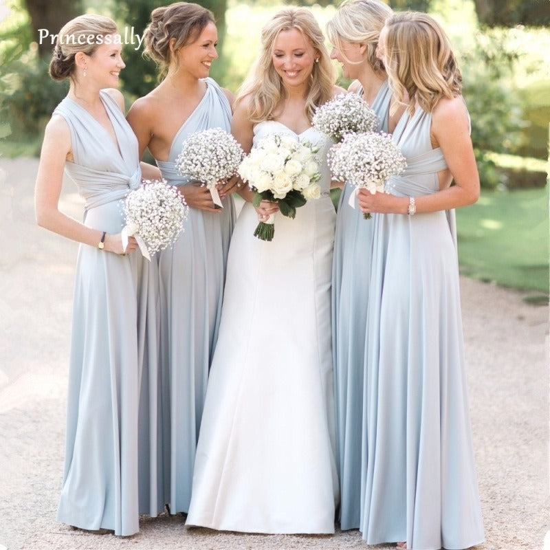 Light Blue Bridesmaid Dresses Country Beach Wedding Dress - Free Shipping - Aurelia Clothing