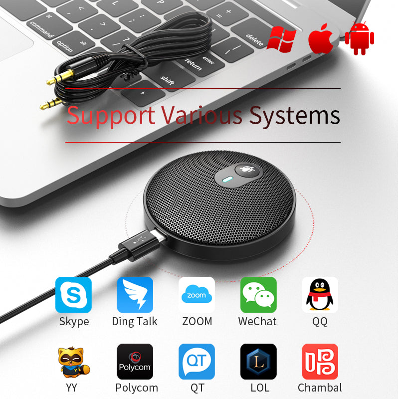 360° Pickup Video Voice Call USB Omnidirectional Microphone Video Conference Microphone Webcast Microphone - Free Shipping - Aurelia Clothing