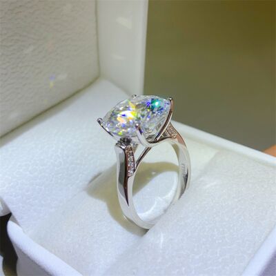 10 Carat Moissanite 925 Sterling Silver Ring - Aurelia Clothing