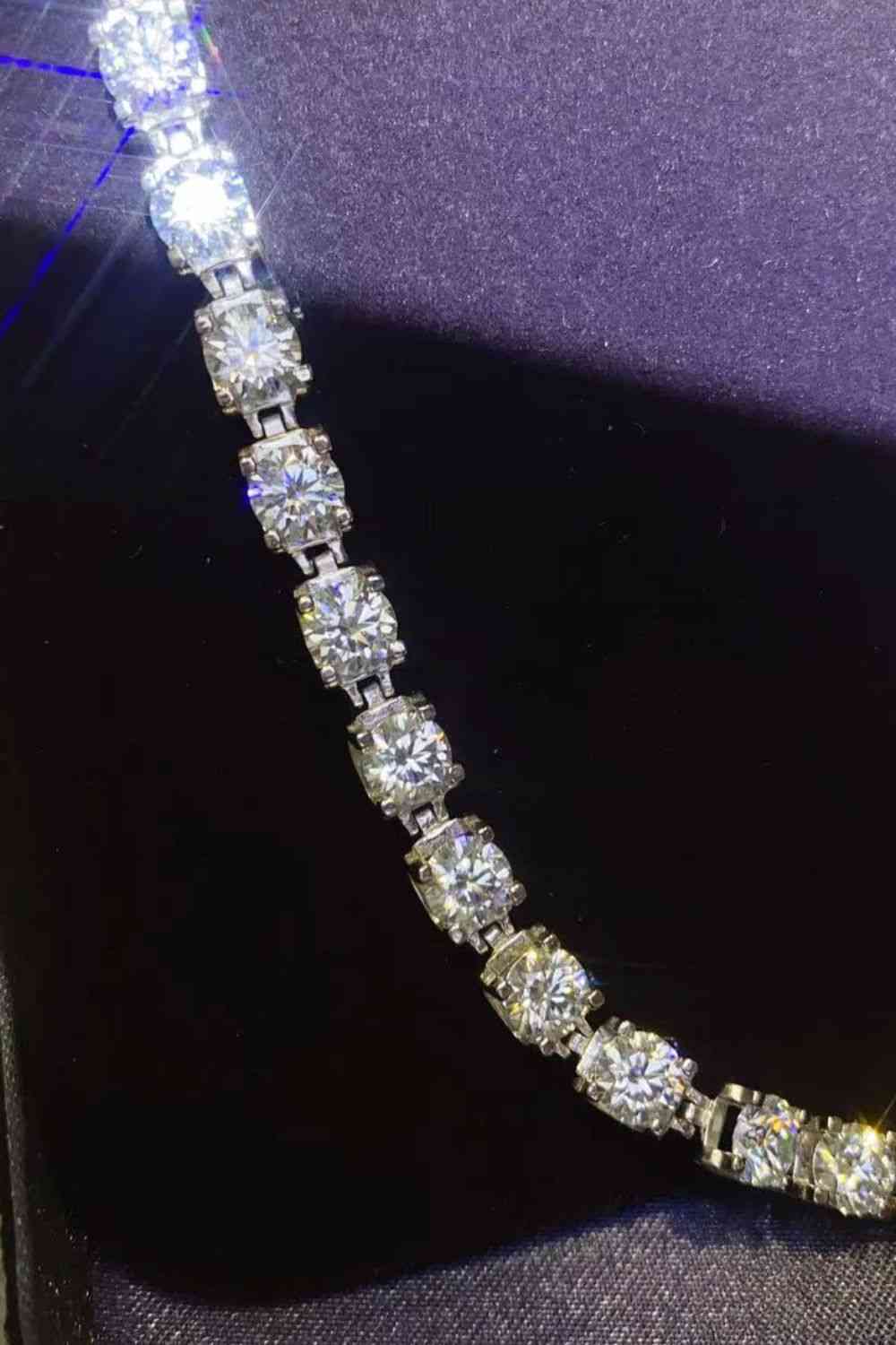 10 Carat Moissanite Platinum-Plated Bracelet - Aurelia Clothing