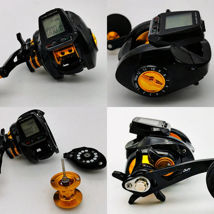 7.2:1 Digital Fishing Baitcasting Reel With Accurate Line Counter Large Display Bite Alarm Counting or Carbon Sea Fishing Rod -  Free Shipping - Aurelia Clothing