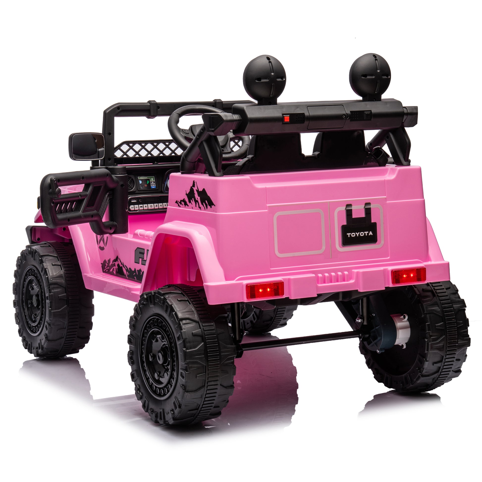 Licensed TOYOTA FJ Cruiser,12V Kids ride on car 2.4G W/Parents Remote Control,electric car for kids,Three speed adjustable,Power display, USB,MP3 ,Bluetooth,LED light,Three-point safety belt  - Aurelia Clothing