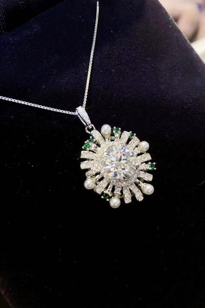 2 Carat Moissanite Sterling Silver Necklace - Aurelia Clothing