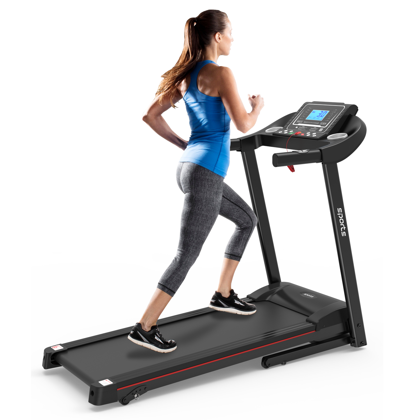 Fitshow App Home Foldable Treadmill with Incline, Folding Treadmill for Home Workout, Electric Walking Running Treadmill Machine 5" LCD Screen 250 LB Capacity Bluetooth Music - Free Shipping - Aurelia Clothing