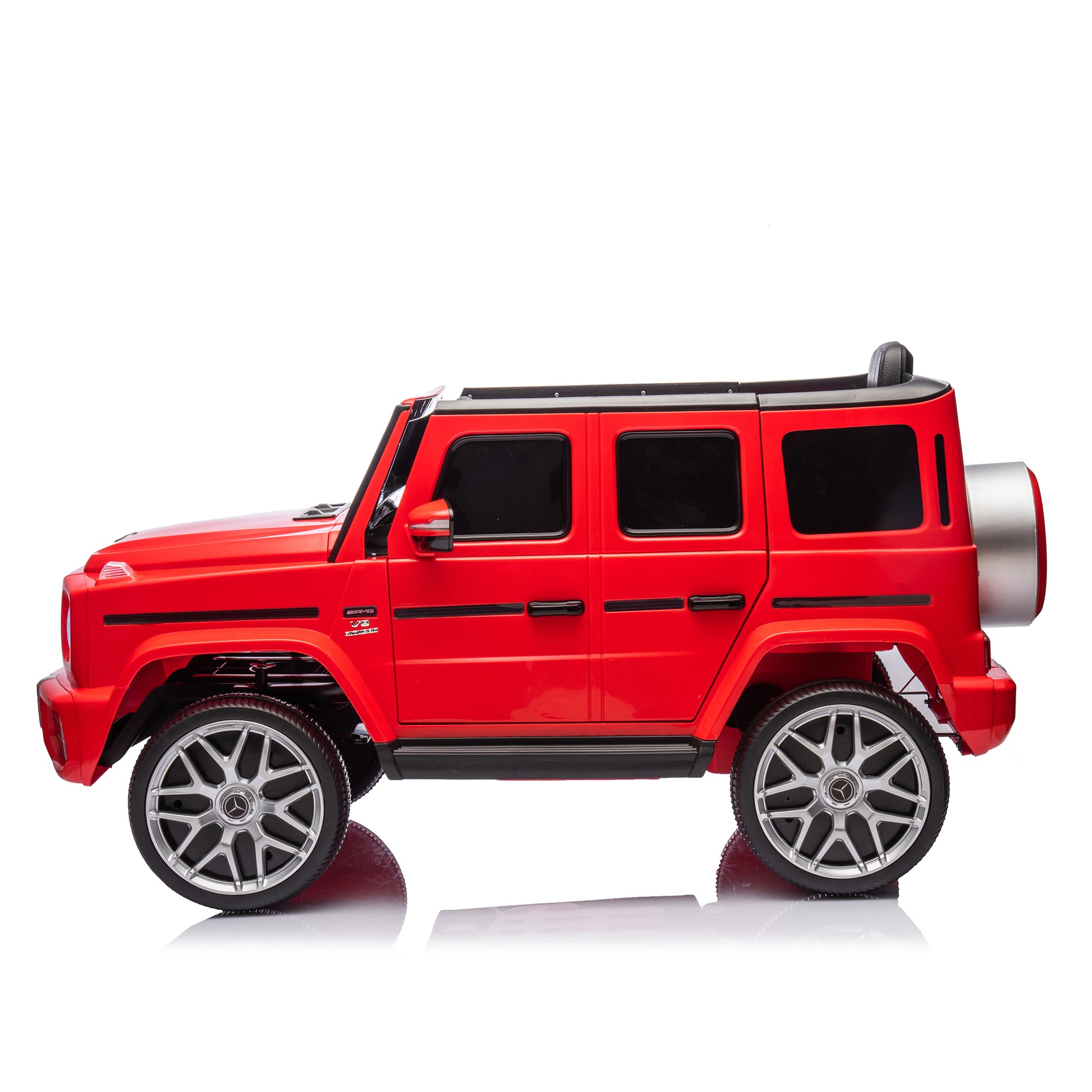 Licensed Mercedes Benz G63 Kids Ride On Car, 12V Electric Vehicle with Remote Control, Double Open Doors, Music, Bluetooth, Wheels Suspension, Battery Powered for Children Boy Girl (Red) - Aurelia Clothing