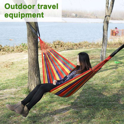 280*80cm  Camping Portable Outdoor Hammock Folding Single Hanging Canvas Hammock - Free Shipping - Aurelia Clothing