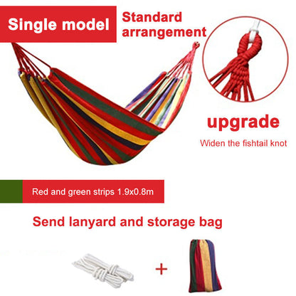 280*80cm  Camping Portable Outdoor Hammock Folding Single Hanging Canvas Hammock - Free Shipping - Aurelia Clothing