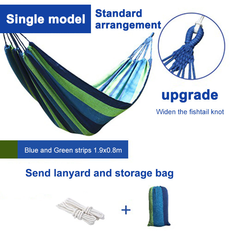 280*80cm  Camping Portable Outdoor Hammock Folding Single Hanging Canvas Hammock - Free Shipping - Aurelia Clothing