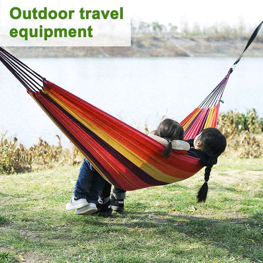 280*80cm  Camping Portable Outdoor Hammock Folding Single Hanging Canvas Hammock - Free Shipping - Aurelia Clothing