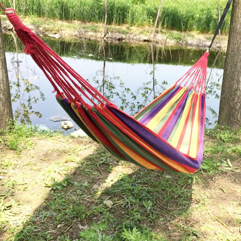 280*80cm  Camping Portable Outdoor Hammock Folding Single Hanging Canvas Hammock - Free Shipping - Aurelia Clothing