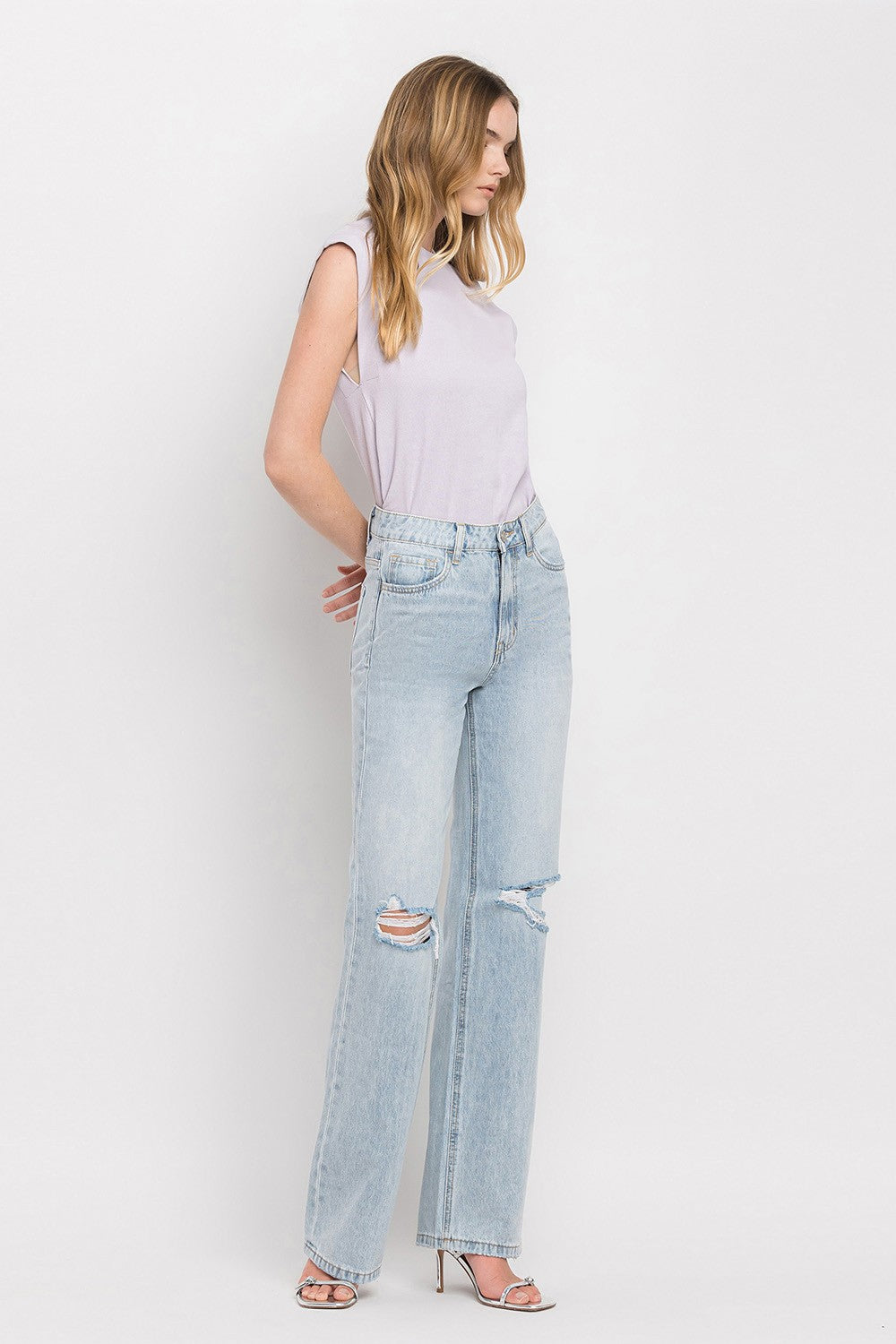 Vervet by Flying Monkey 90'S Vintage Super High Rise Flare Jeans - Aurelia Clothing