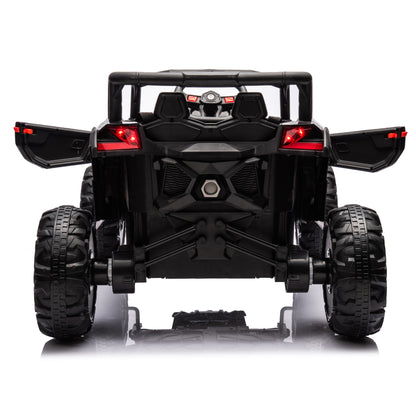 12V Ride On Car with Remote Control,UTV ride on for kid,3-Point Safety Harness, Music Player (USB Port/Volume Knob/Battery Indicator), LED Lights, High-Low Speed Switch - Off-Road Adventure f - Aurelia Clothing