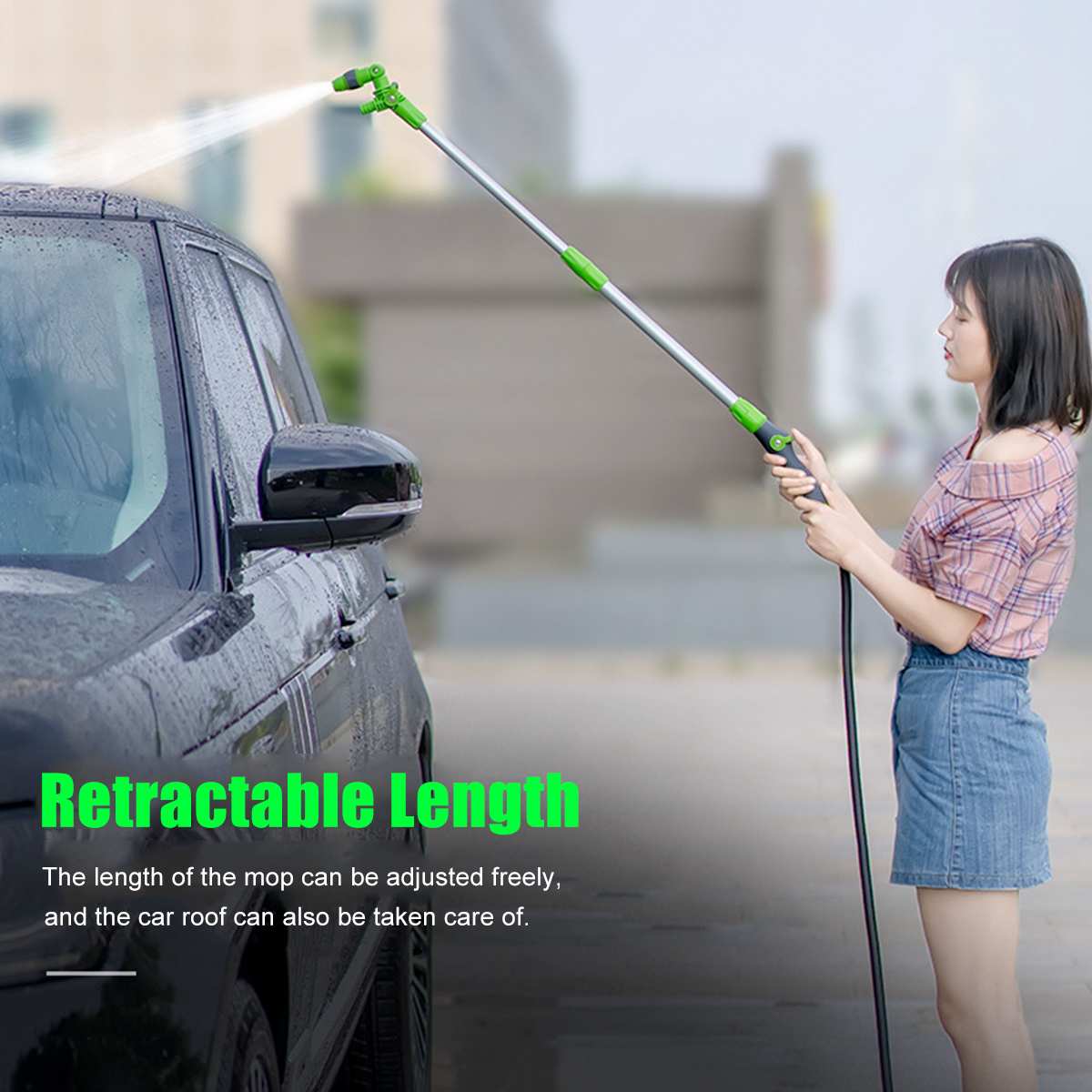 2 in 1 Car Wash Mop Mitt with Long Handle Chenille Microfiber Car Wash Dust Brush Extension Pole 75-112cm Scratch Cleaning Tool - Free Shipping - Aurelia Clothing