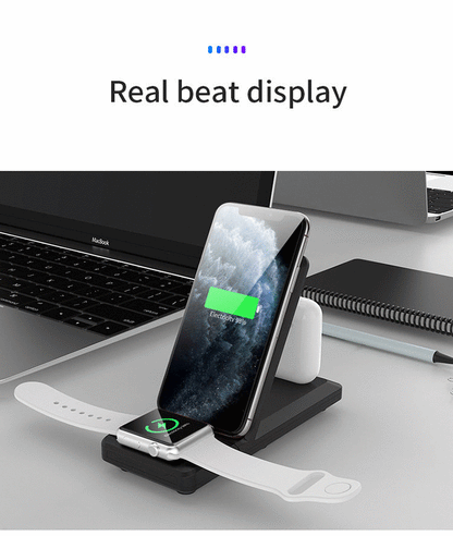 3-in-1 Wireless Charger Vertical Folding Wireless Charger 15W Fast Charge 3-in-1 Wireless Charger - Free Shipping - Aurelia Clothing