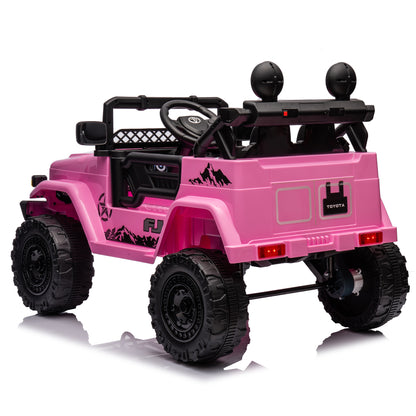 Licensed TOYOTA FJ Cruiser,12V Kids ride on car 2.4G W/Parents Remote Control,electric car for kids,Three speed adjustable,Power display, USB,MP3 ,Bluetooth,LED light,Three-point safety belt  - Aurelia Clothing