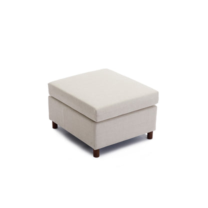 3 Seat Module Sectional Sofa Couch With 1 Ottoman for living room,Seat Cushion and Back Cushion Non-Removable and Non-Washable,Cream - Free Shipping - Aurelia Clothing