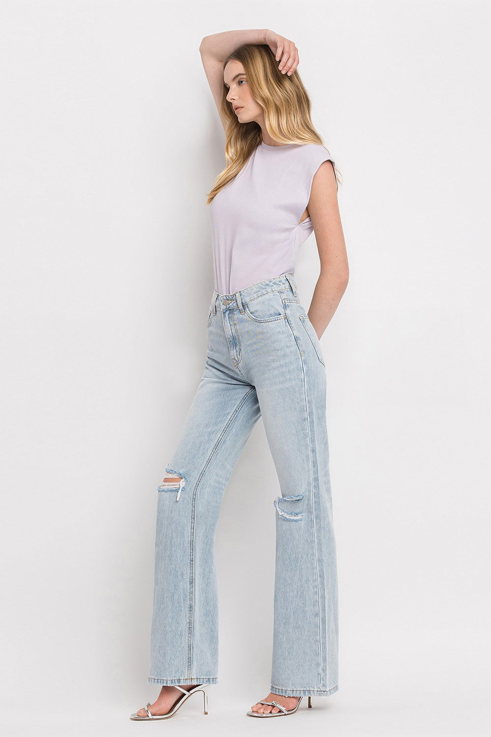 Vervet by Flying Monkey 90'S Vintage Super High Rise Flare Jeans - Aurelia Clothing