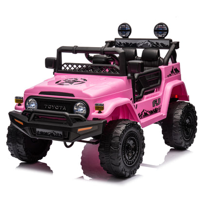 Licensed TOYOTA FJ Cruiser,12V Kids ride on car 2.4G W/Parents Remote Control,electric car for kids,Three speed adjustable,Power display, USB,MP3 ,Bluetooth,LED light,Three-point safety belt  - Aurelia Clothing