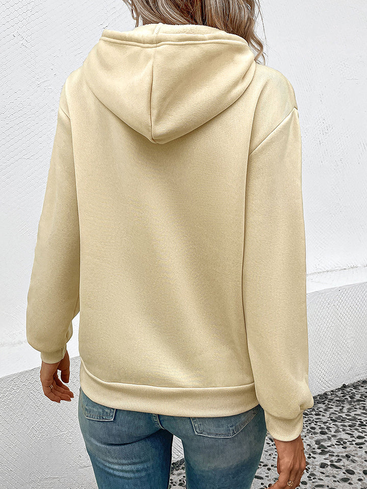 Long Sleeve Front Pocket Hoodie - Aurelia Clothing