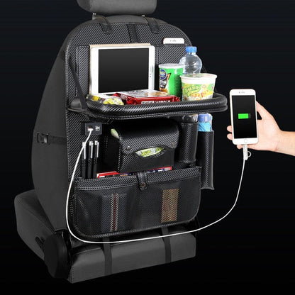 4 USB Charger Phone Pad Chair Storage Car Back Seat Bag Folding Table Organizer Bags Pocket Box Travel Stowing Tidying - Free Shipping - Aurelia Clothing