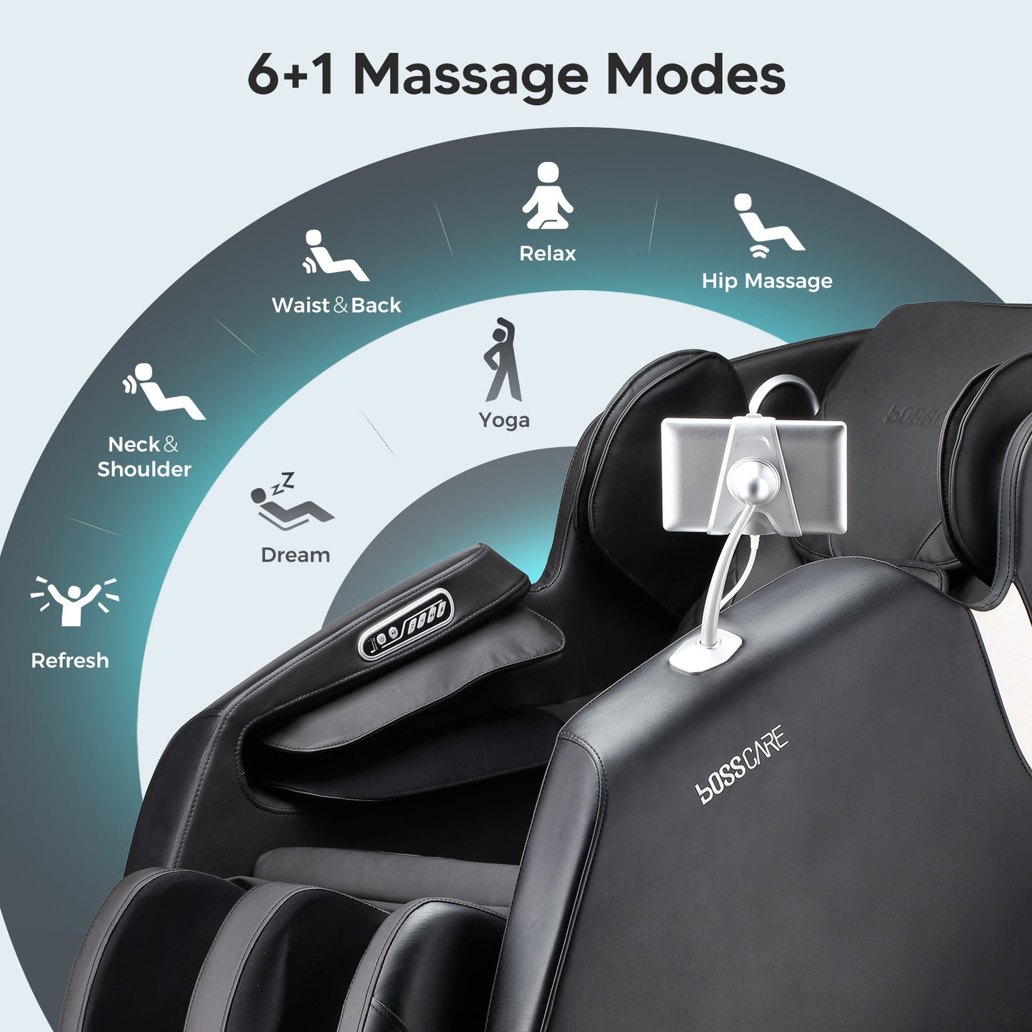 BOSSCARE 2023 New Massage Full Body Chairs with AI Voice, App Control Zero Gravity Shiatsu Recliner Massage Chair Black - Free Shipping - Aurelia Clothing