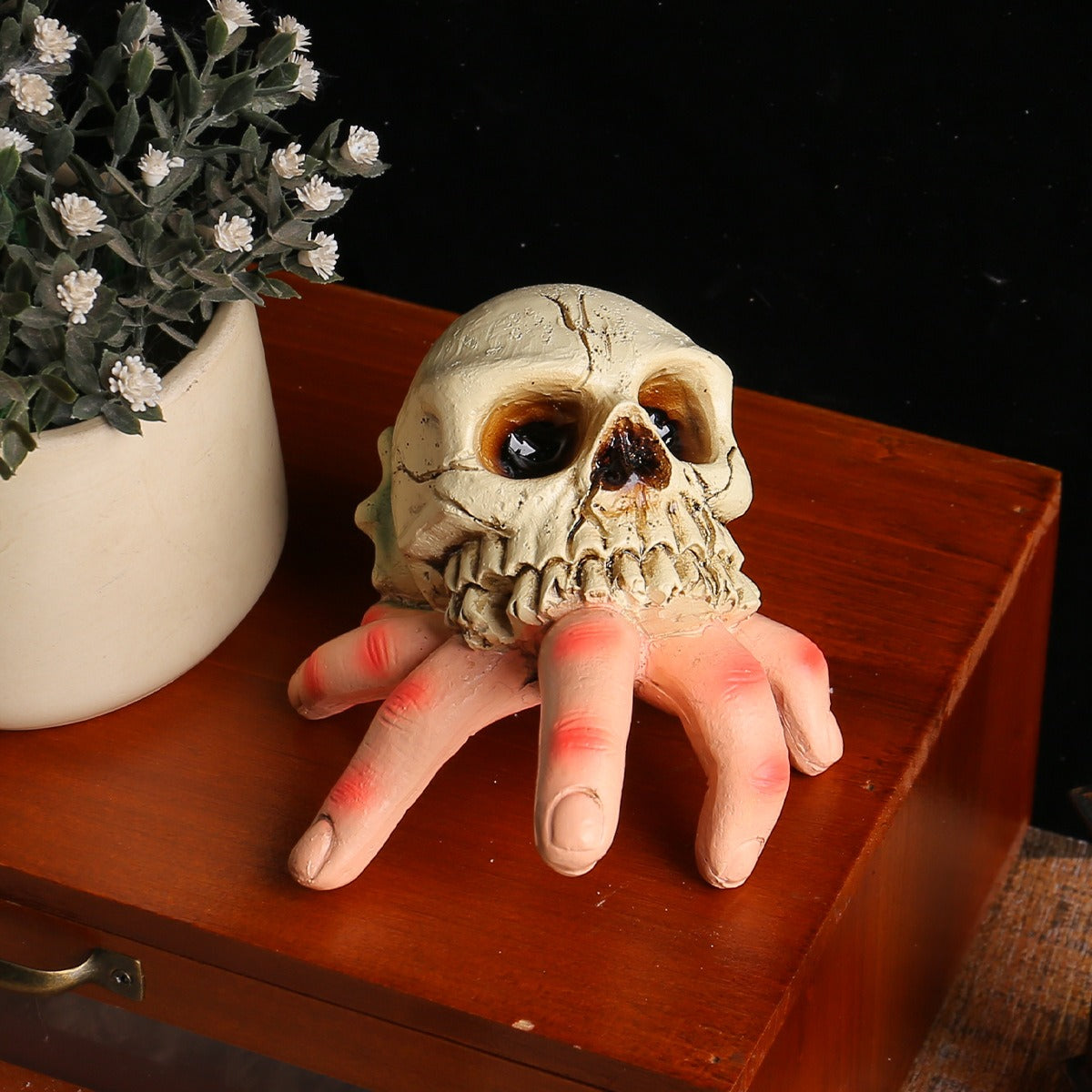 Halloween skull simulation hand horror garden resin ornaments ghost festival skull conch ghost hand spoof decorations - Free Shipping - Aurelia Clothing