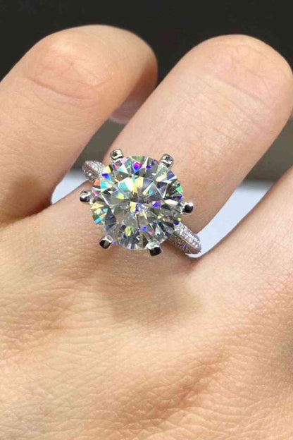 5 Carat  Moissanite 6-Prong Ring - Aurelia Clothing