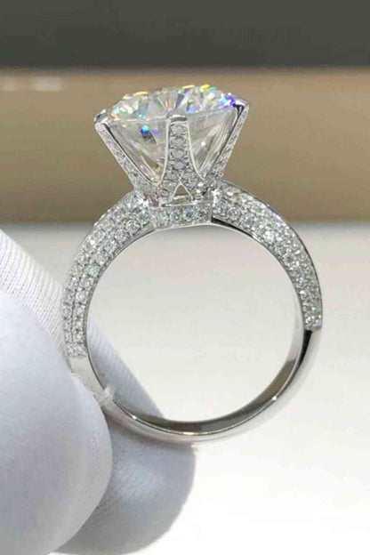 5 Carat  Moissanite 6-Prong Ring - Aurelia Clothing