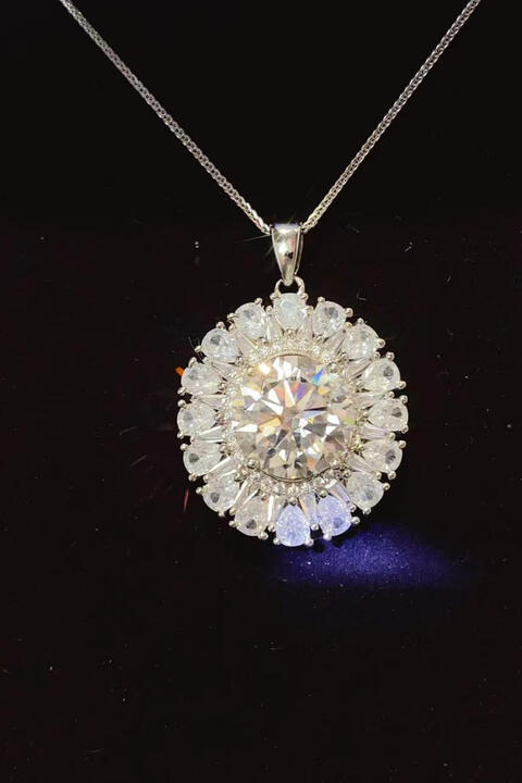 5 Carat Moissanite Sterling Silver Necklace - Aurelia Clothing