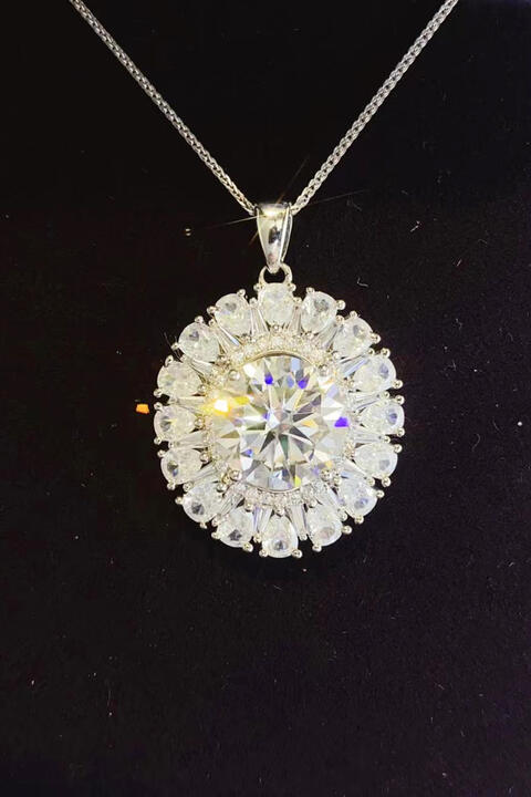 5 Carat Moissanite Sterling Silver Necklace - Aurelia Clothing