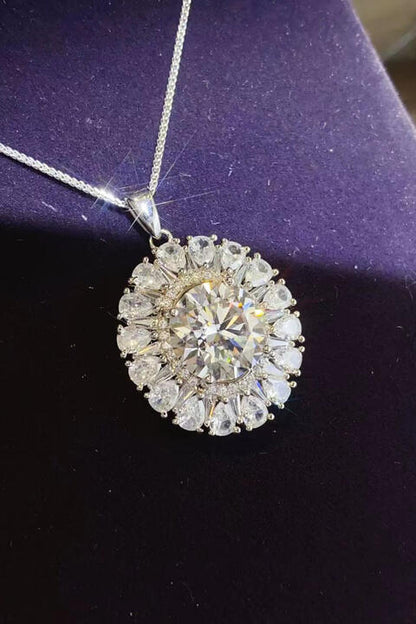 5 Carat Moissanite Sterling Silver Necklace - Aurelia Clothing