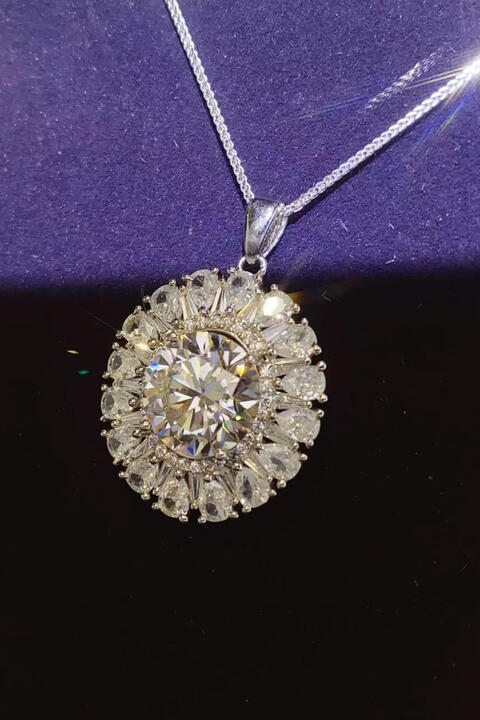 5 Carat Moissanite Sterling Silver Necklace - Aurelia Clothing