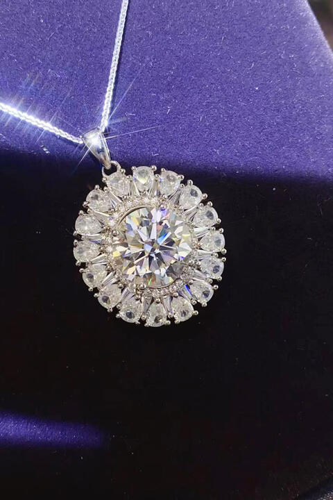 5 Carat Moissanite Sterling Silver Necklace - Aurelia Clothing