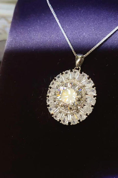 5 Carat Moissanite Sterling Silver Necklace - Aurelia Clothing