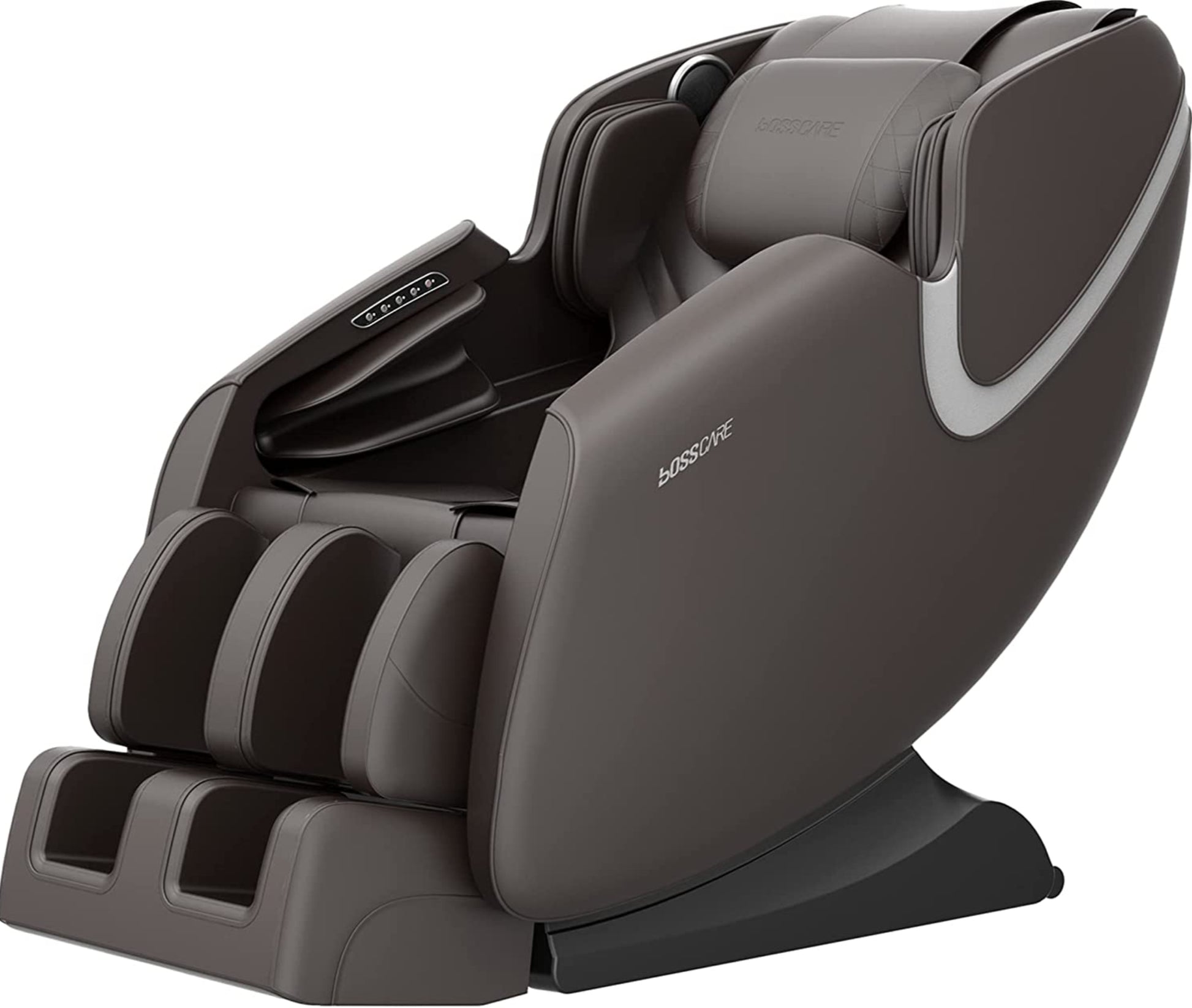 BOSSCARE Massage Chair Recliner with Zero Gravity, Full Body Airbag Massage Chair with Bluetooth Speaker, Foot Roller Brown - Free Shipping - Aurelia Clothing