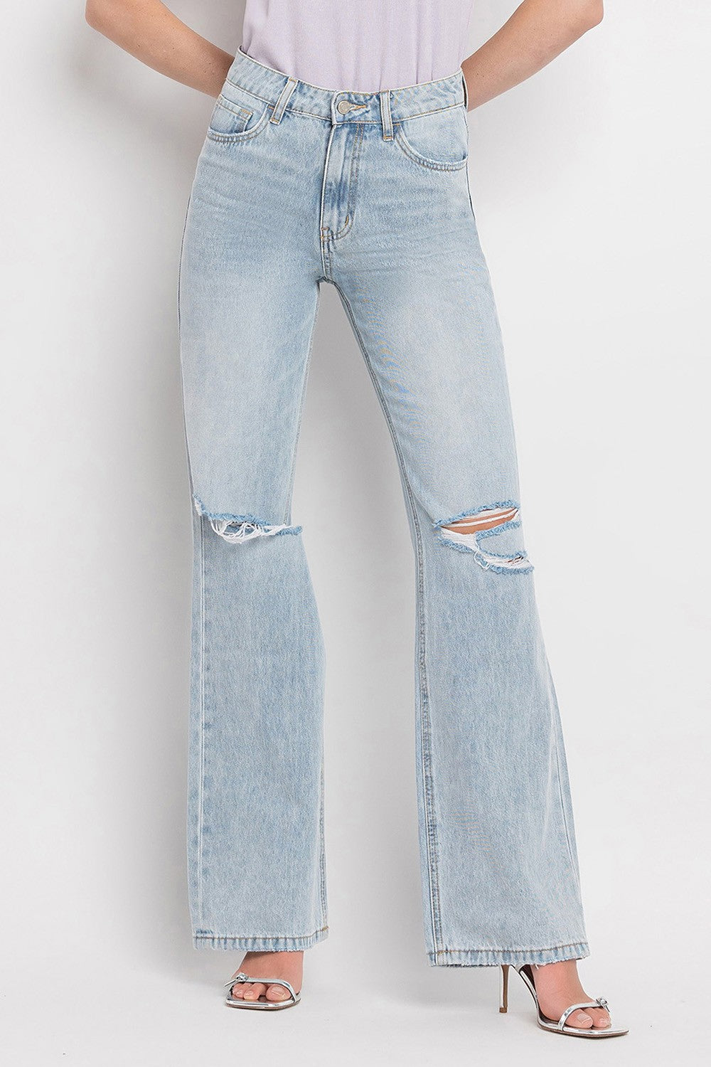 Vervet by Flying Monkey 90'S Vintage Super High Rise Flare Jeans - Aurelia Clothing