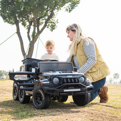 24V Ride On Car for Kids Battery Powered Ride On 4WD Toys with Remote Control,Parents Can Assist in Driving,Music and Lights,Five-Point Safety Belt,Rocking chair mode for back-and-forth swing - Aurelia Clothing