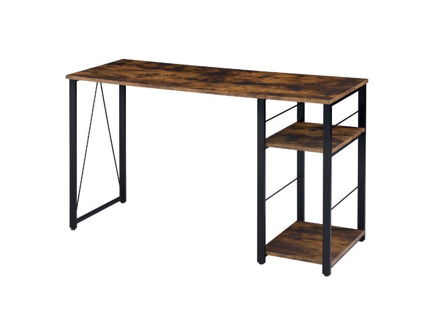 ACME Vadna Writing Desk, Weathered Oak & Black Finish 92765 - Free Shipping - Aurelia Clothing