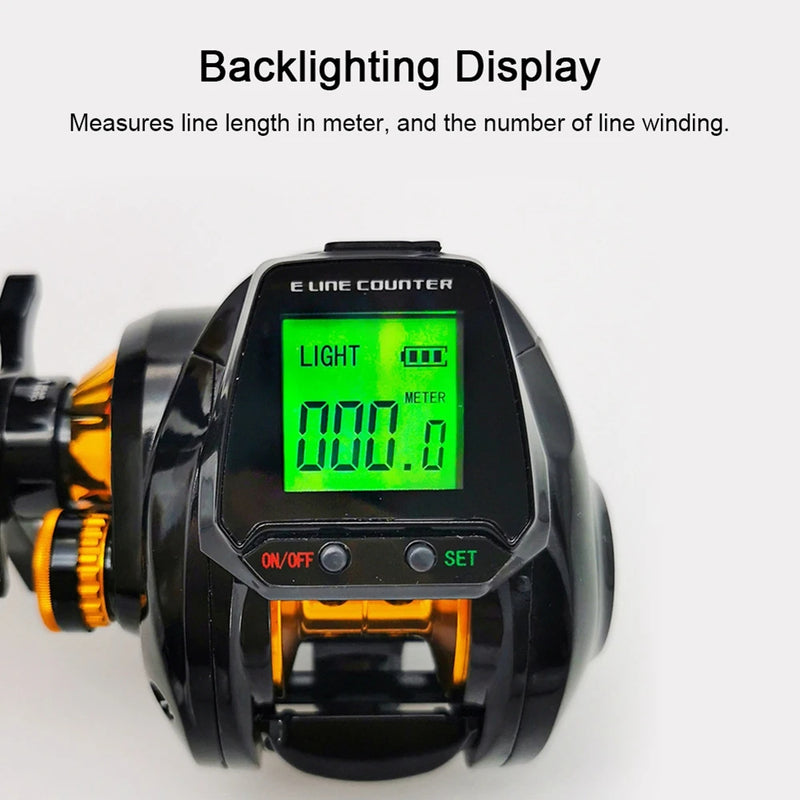 7.2:1 Digital Fishing Baitcasting Reel With Accurate Line Counter Large Display Bite Alarm Counting or Carbon Sea Fishing Rod -  Free Shipping - Aurelia Clothing