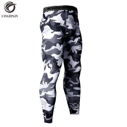 Mens Camo Compression Pants Fit wear Jogging Leggings -  Free Shipping - Aurelia Clothing