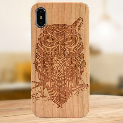 Laser Engraving Real Wood Cell Phone Case for iPhone XS MAX XR 7 8PLUS X Wooden Unique Shock Customized Bamboo Phone Cover Shell -  Free Shipping - Aurelia Clothing