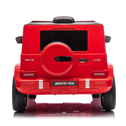 Licensed Mercedes Benz G63 Kids Ride On Car, 12V Electric Vehicle with Remote Control, Double Open Doors, Music, Bluetooth, Wheels Suspension, Battery Powered for Children Boy Girl (Red) - Aurelia Clothing