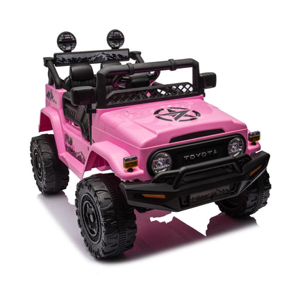 Licensed TOYOTA FJ Cruiser,12V Kids ride on car 2.4G W/Parents Remote Control,electric car for kids,Three speed adjustable,Power display, USB,MP3 ,Bluetooth,LED light,Three-point safety belt  - Aurelia Clothing