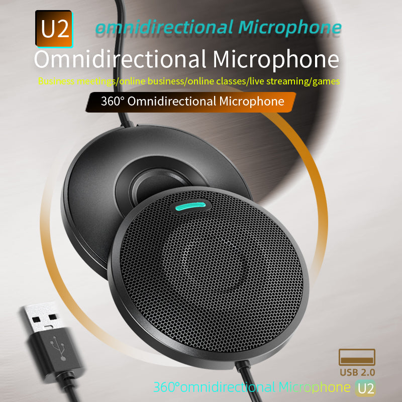 360° Pickup Video Voice Call USB Omnidirectional Microphone Video Conference Microphone Microphone - Free Shipping - Aurelia Clothing